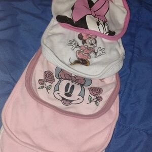 Disney Minnie Mouse Pink Baby Bib Set